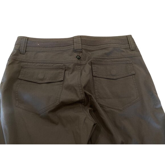 Prana Essex Canvas Hiking Pants Womens 10 Gray Organic Cotton Stretch Gorpcore - Picture 7 of 11